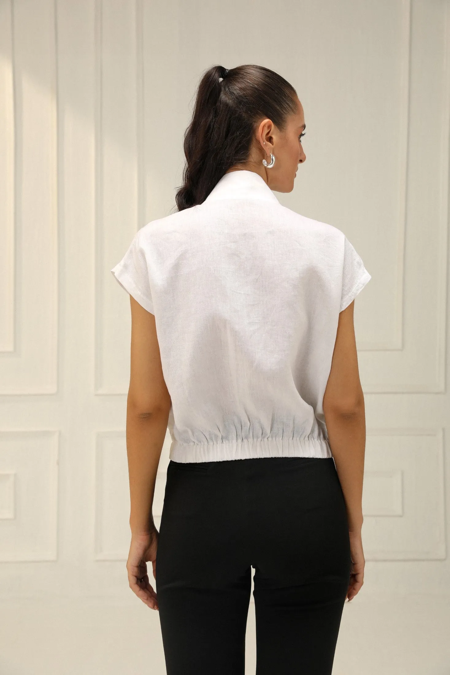 ARAYA JOGGER TOP - WHITE