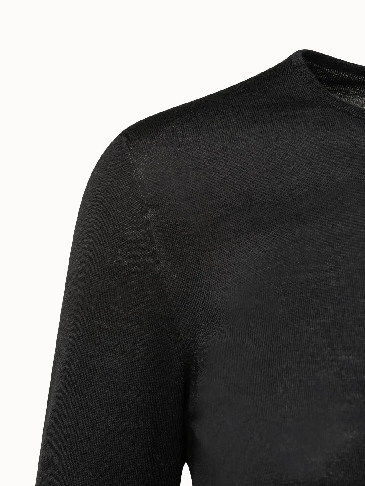 Fine Gauge Cashmere Silk Pullover
