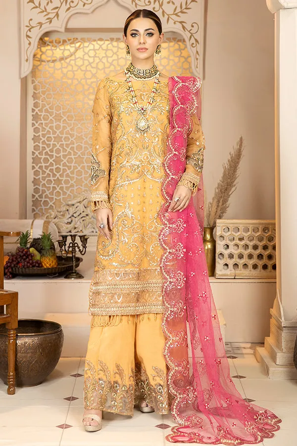 La Bella by Imrozia Embroidered Chiffon Collection – L-235 Glisten