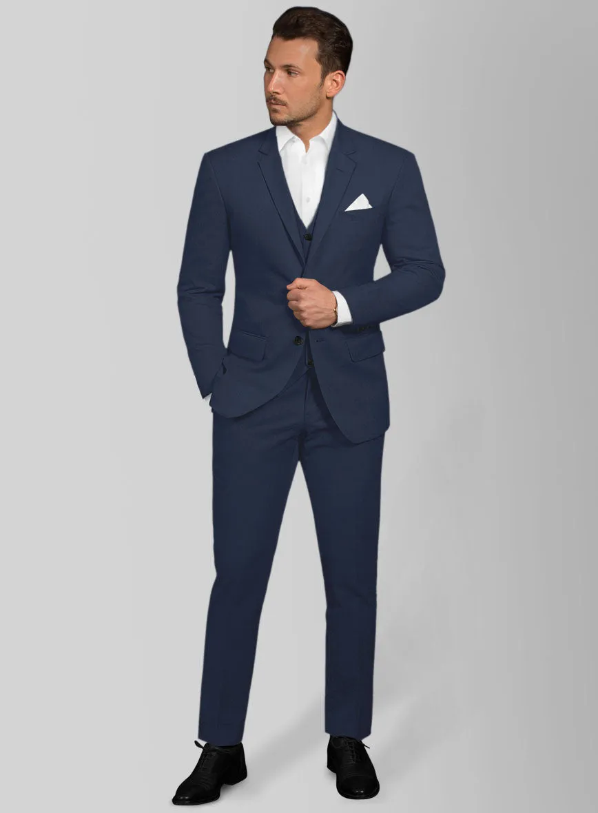 Stretch Summer Royal Blue Chino Suit